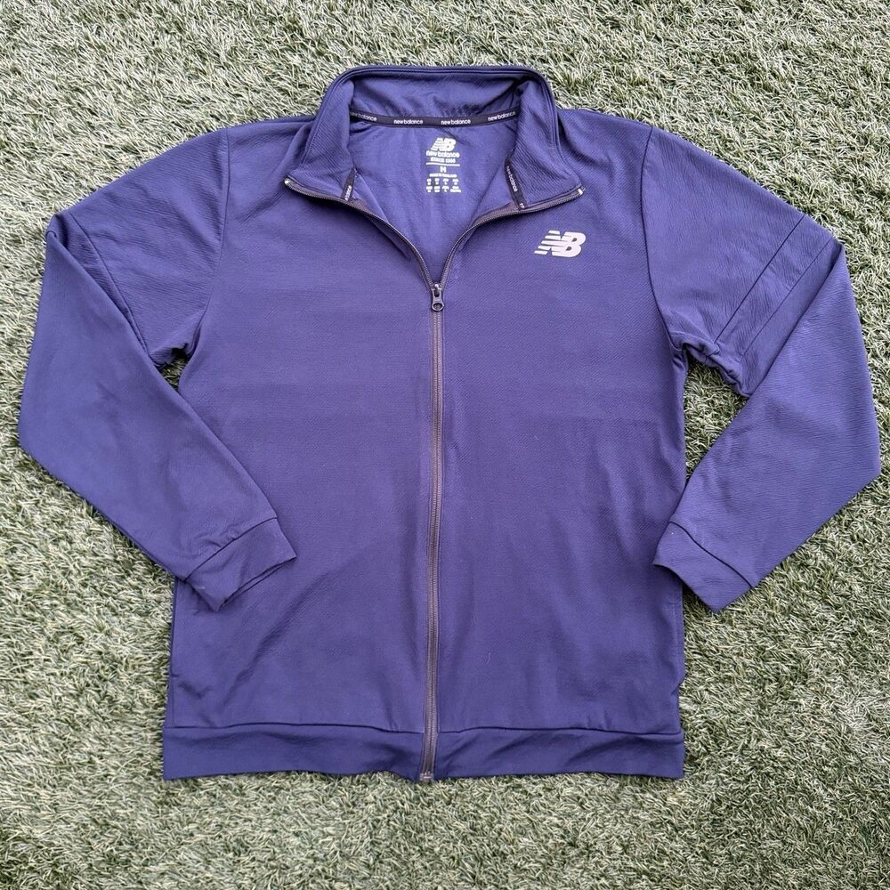 New Balance NB Dry Full Zip Jacket Navy Athletic Training Mens M